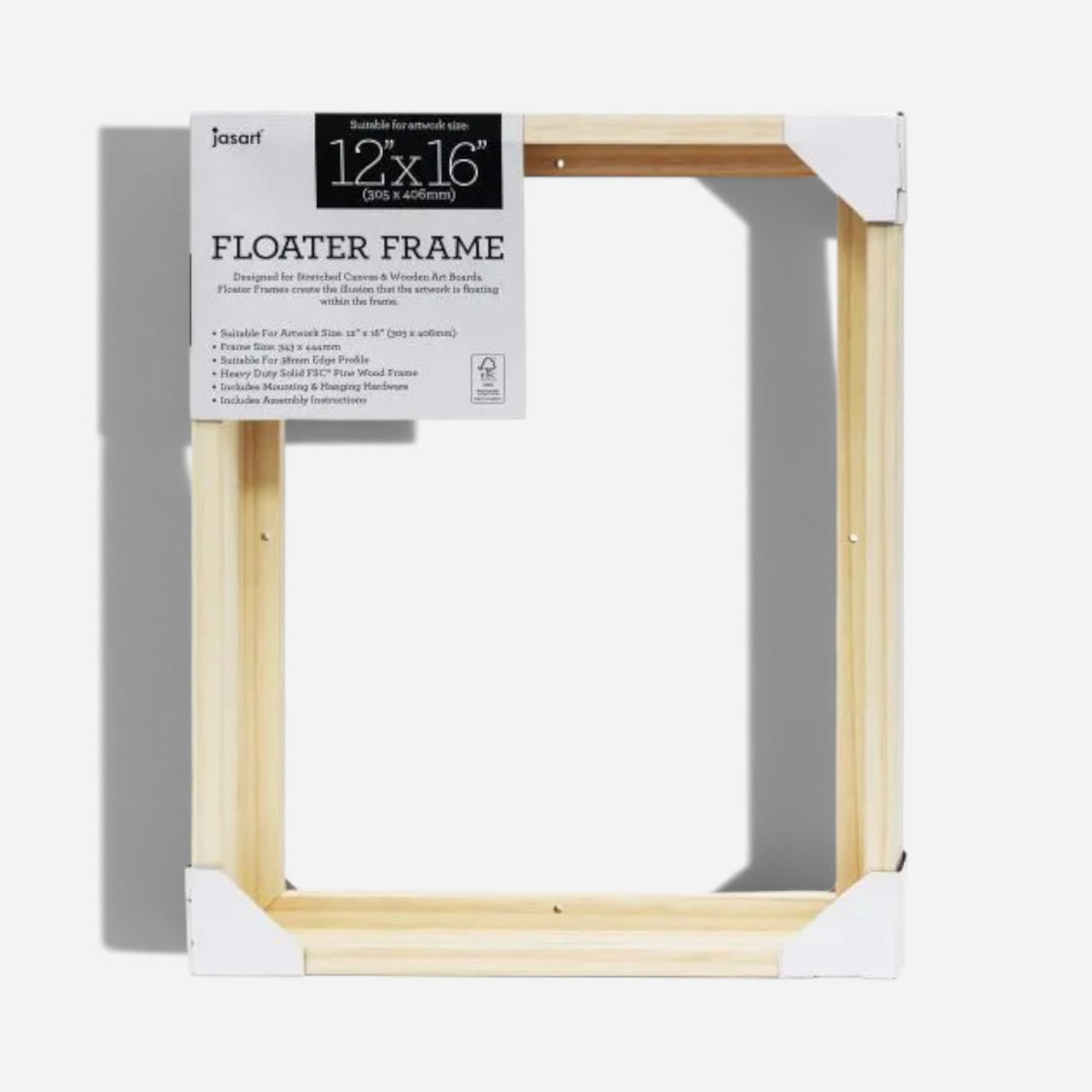 Jasart Floater Frame Natural Thick Edge