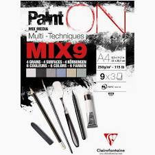 Clairefontaine Paint On Mixed Media Pad Mix9 250gsm