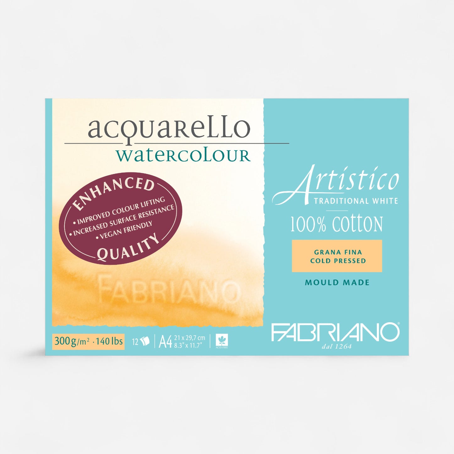 Fabriano® Enhanced Artistico 100% Cotton Watercolour Pads