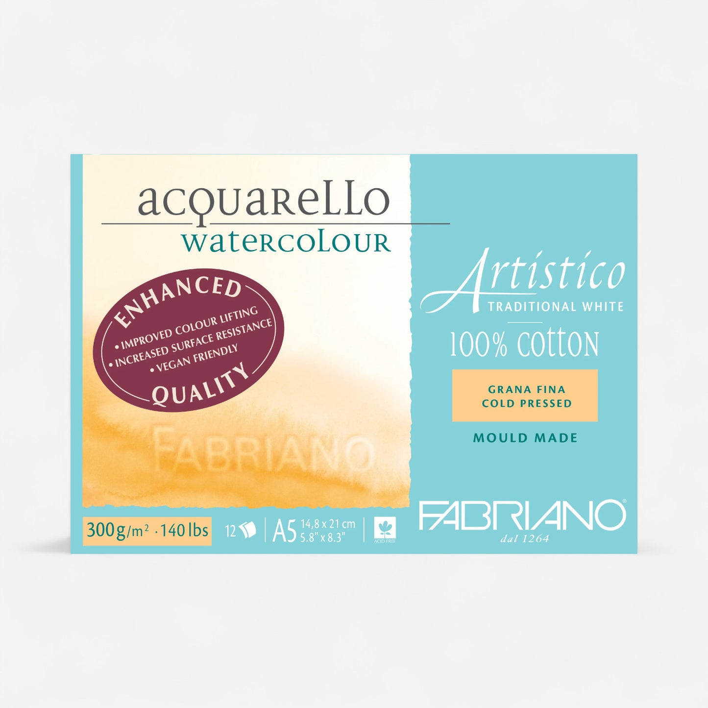 Fabriano® Enhanced Artistico 100% Cotton Watercolour Pads