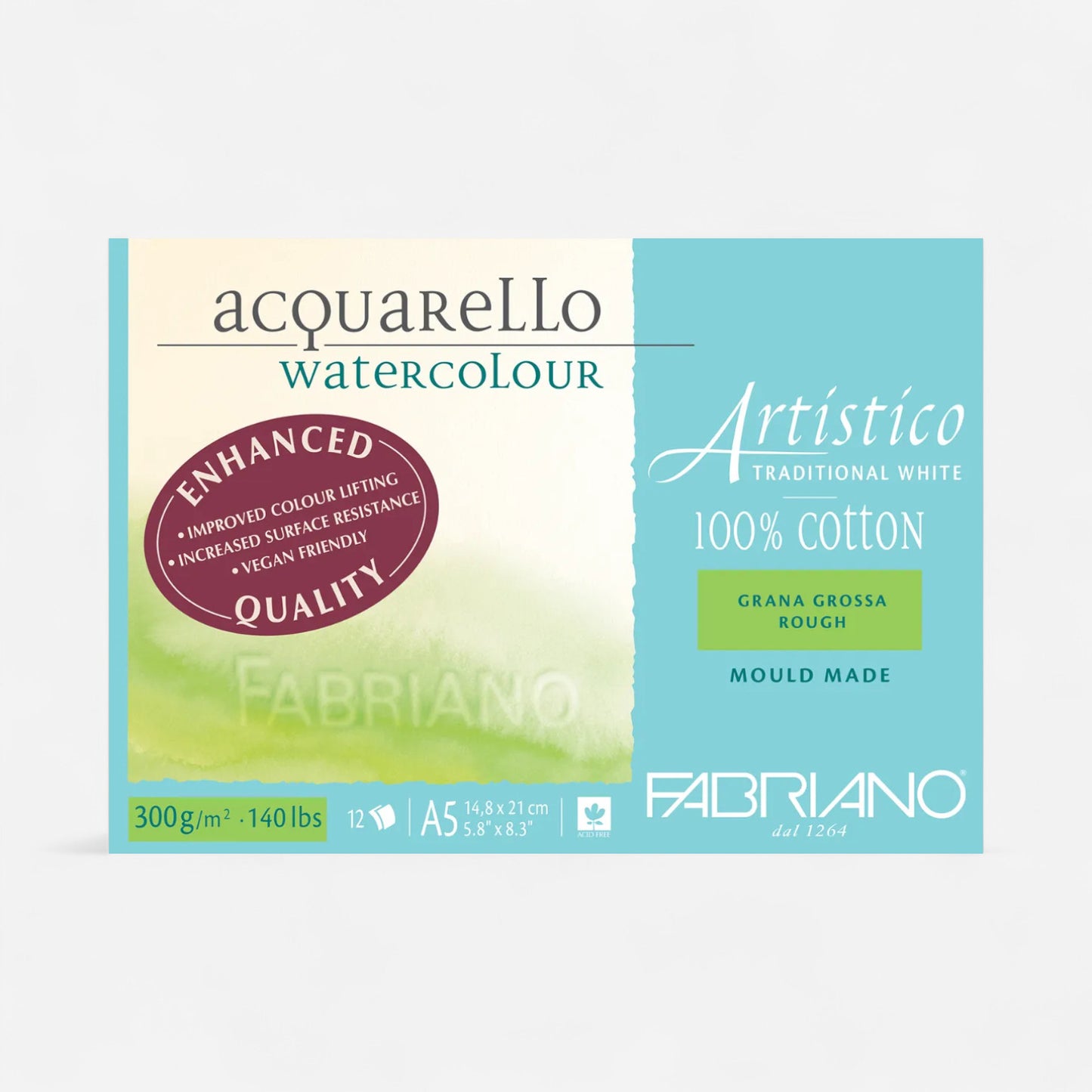 Fabriano® Enhanced Artistico 100% Cotton Watercolour Pads