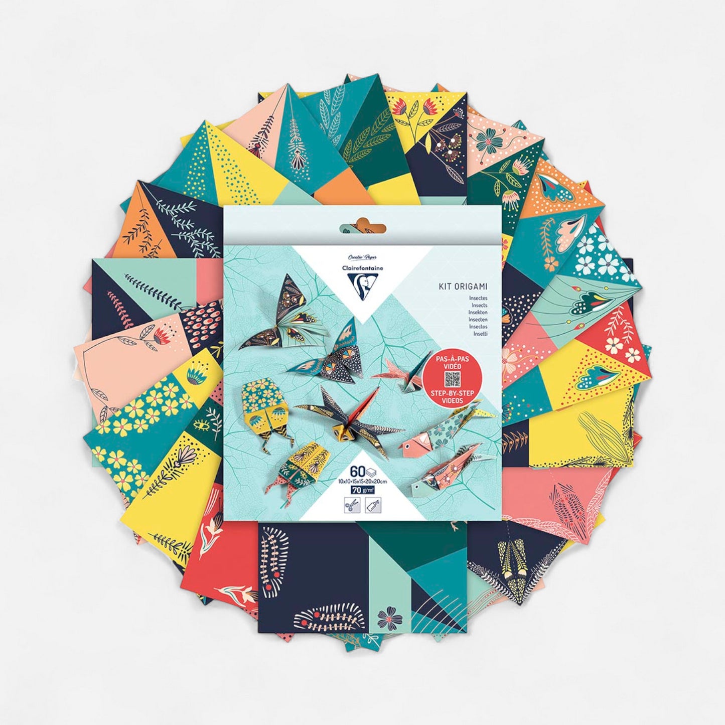 Clairefontaine Origami Kit 60sheets - Insects