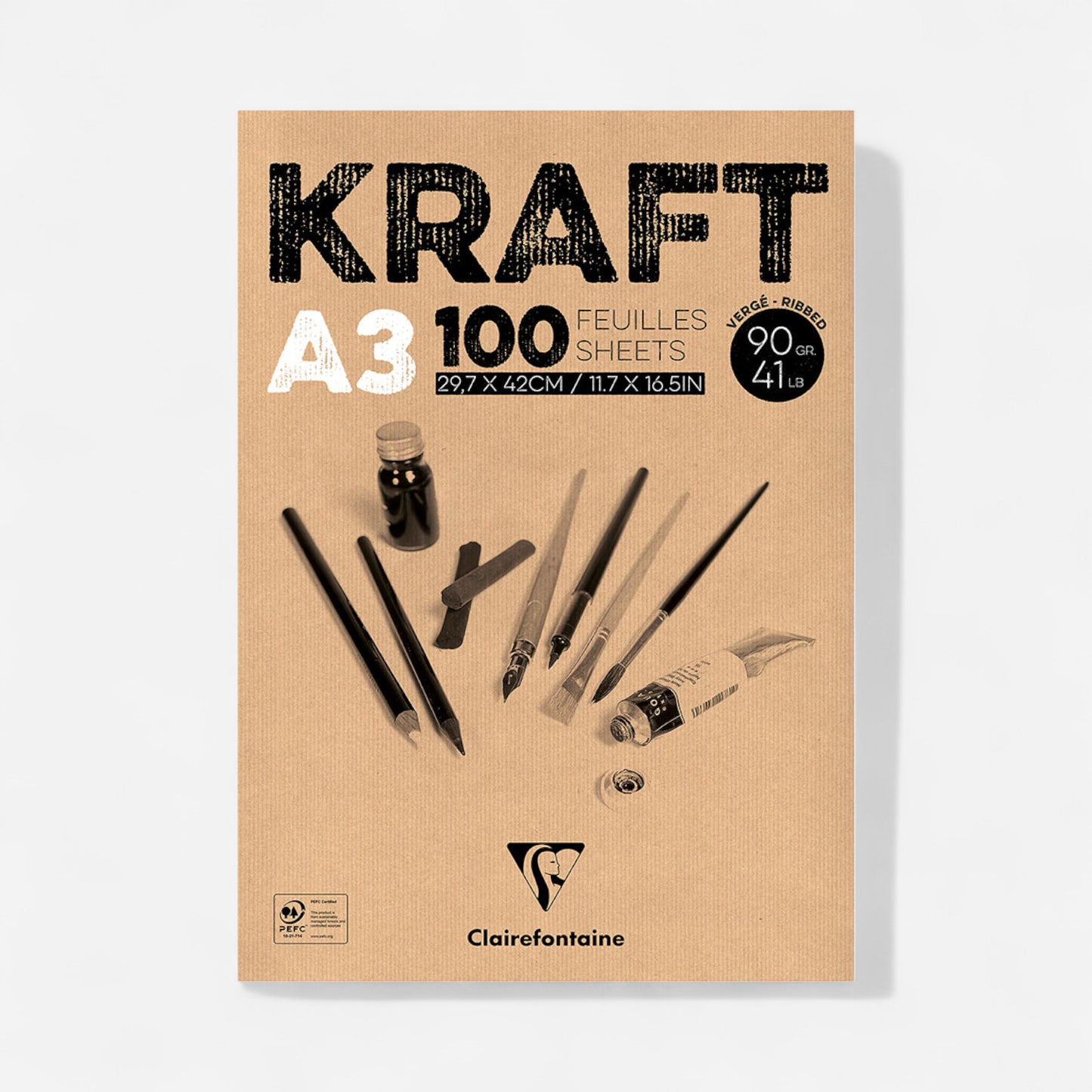 Clairefontaine Kraft Paper Pad 90gsm
