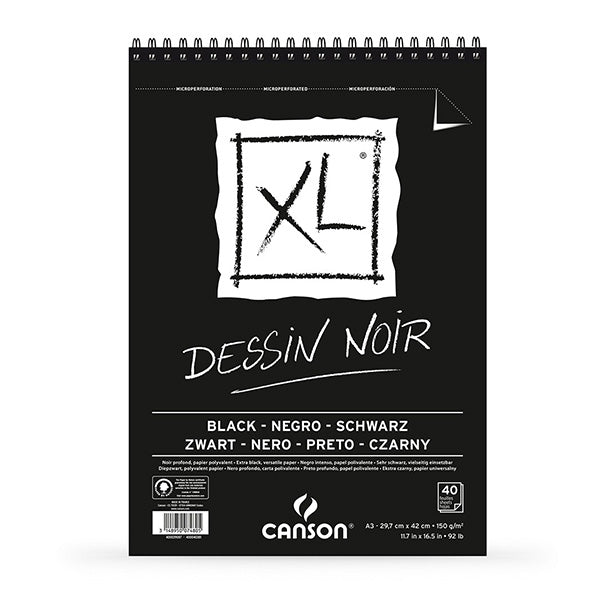 Canson XL Black Sketch Pad 40 sheets
