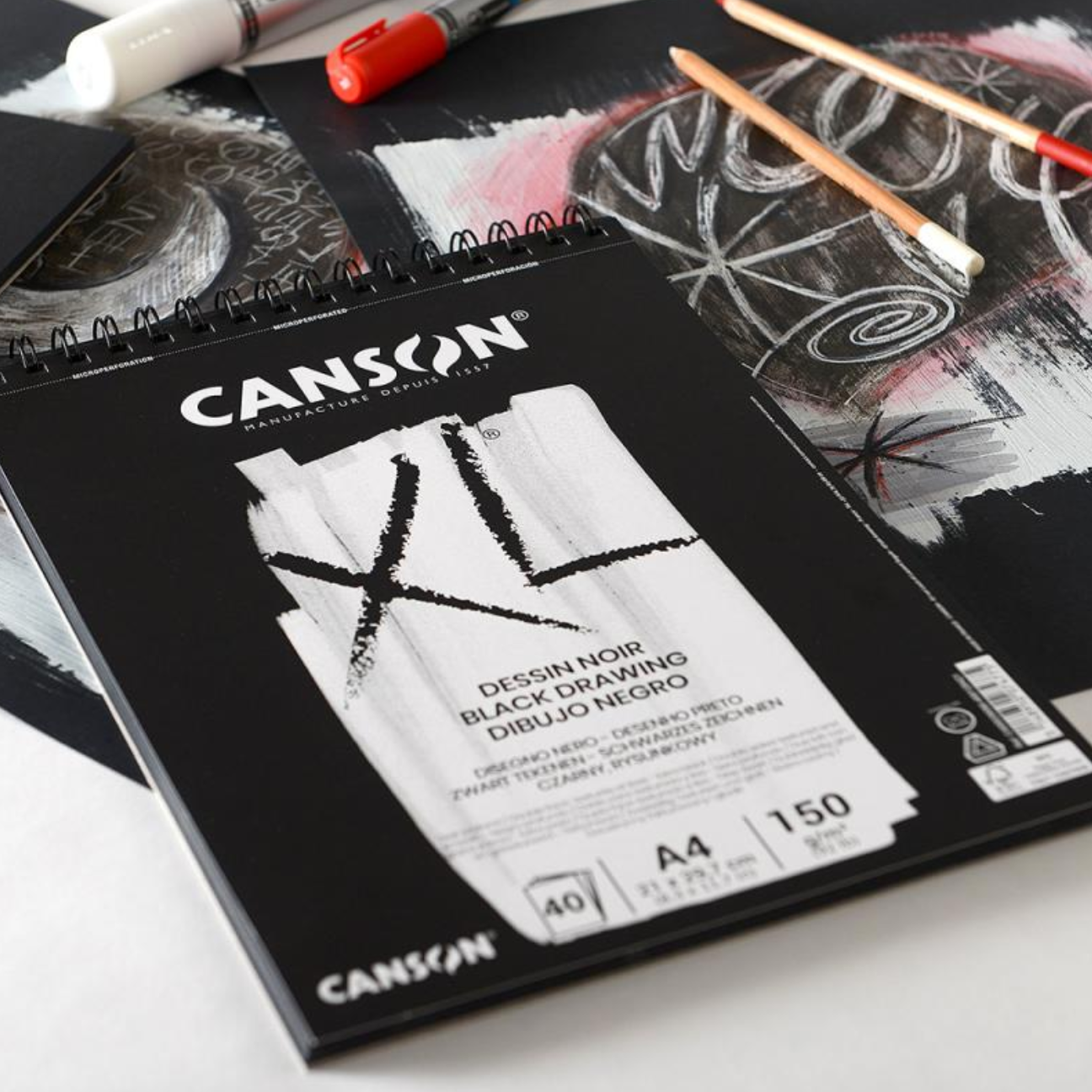 Canson XL Black Sketch Pad 40 sheets