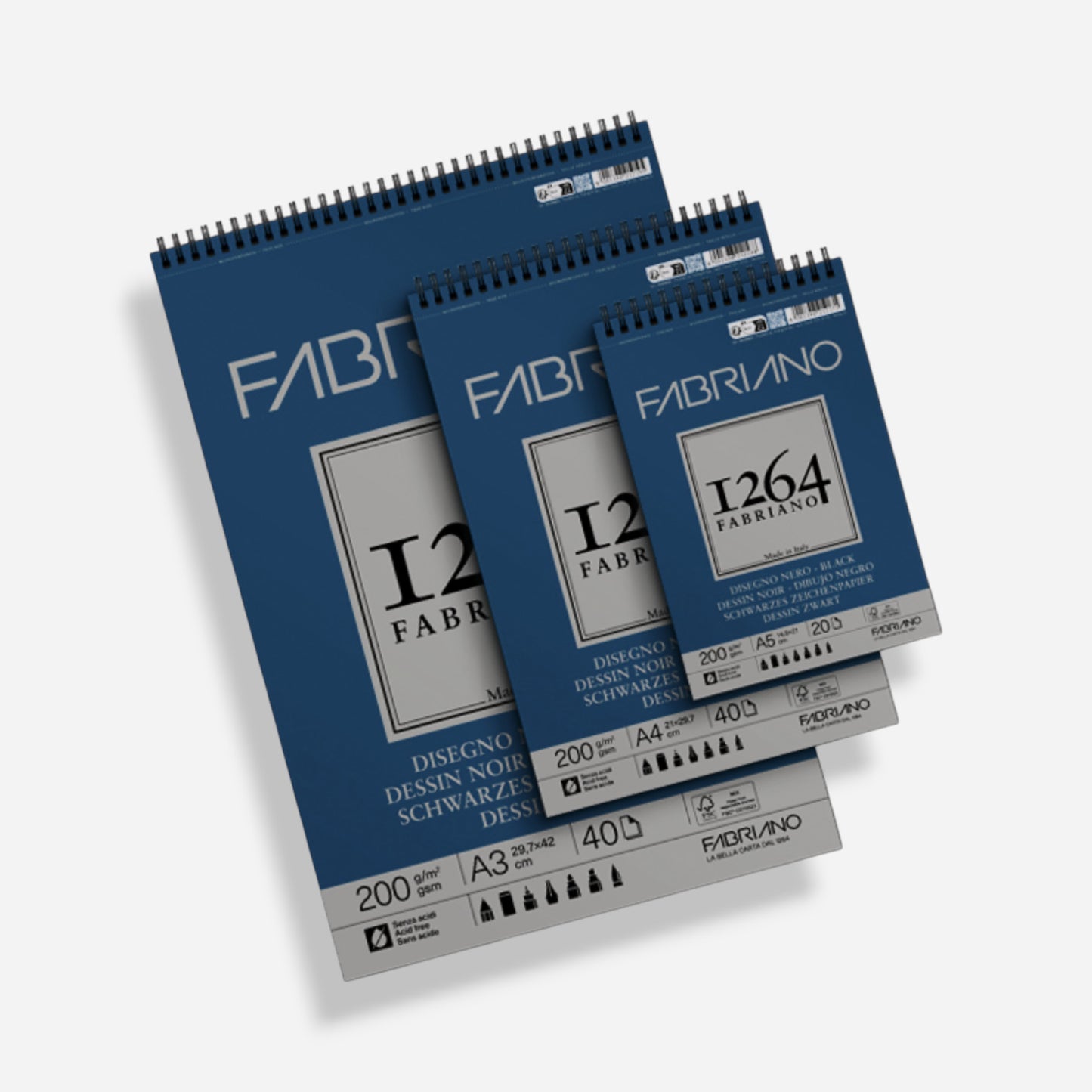 Fabriano 1264 Black Sketch Pad