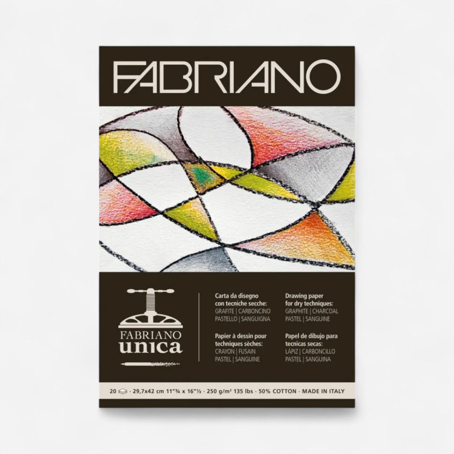 Fabriano® Printmaking & Drawing Pad 50% cotton 250gsm