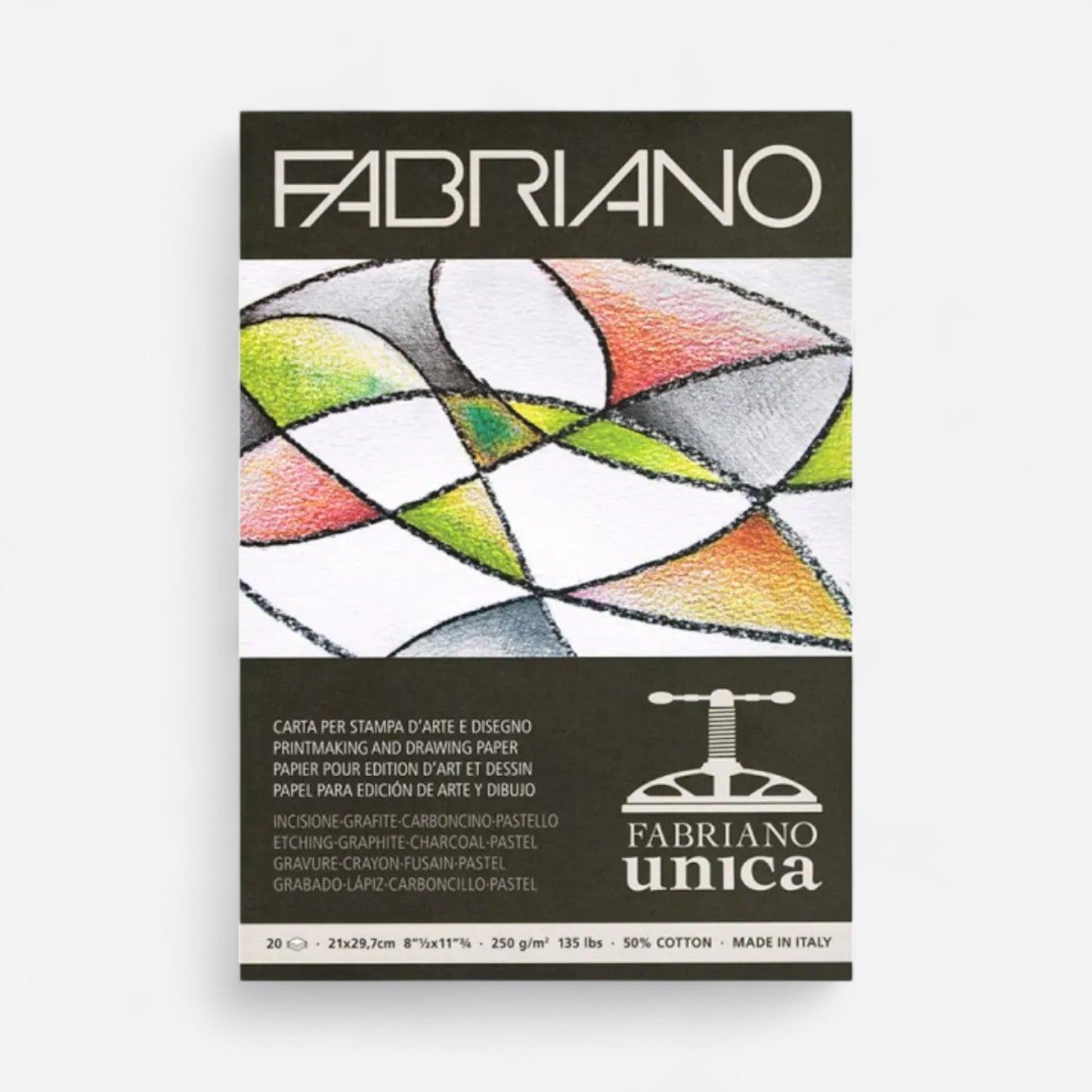 Fabriano® Printmaking & Drawing Pad 50% cotton 250gsm