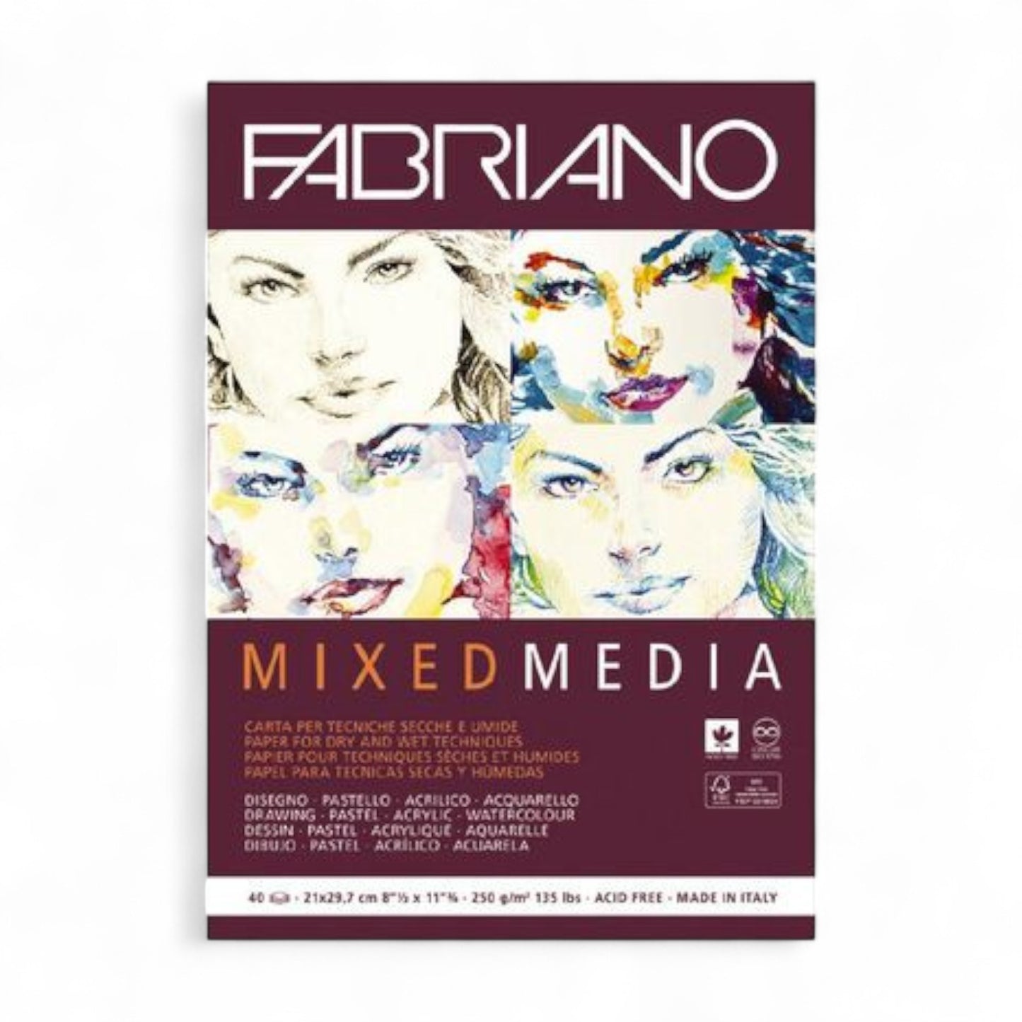 Fabriano® Mixed Media Pad 250g 40sheets