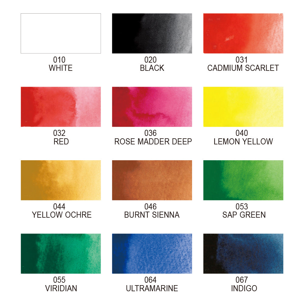 Kuretake GANSAI TAMBI 12 Watercolour set