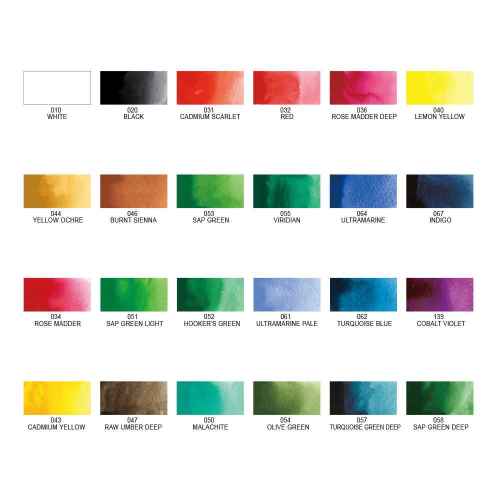 Kuretake GANSAI TAMBI 24 Watercolour set