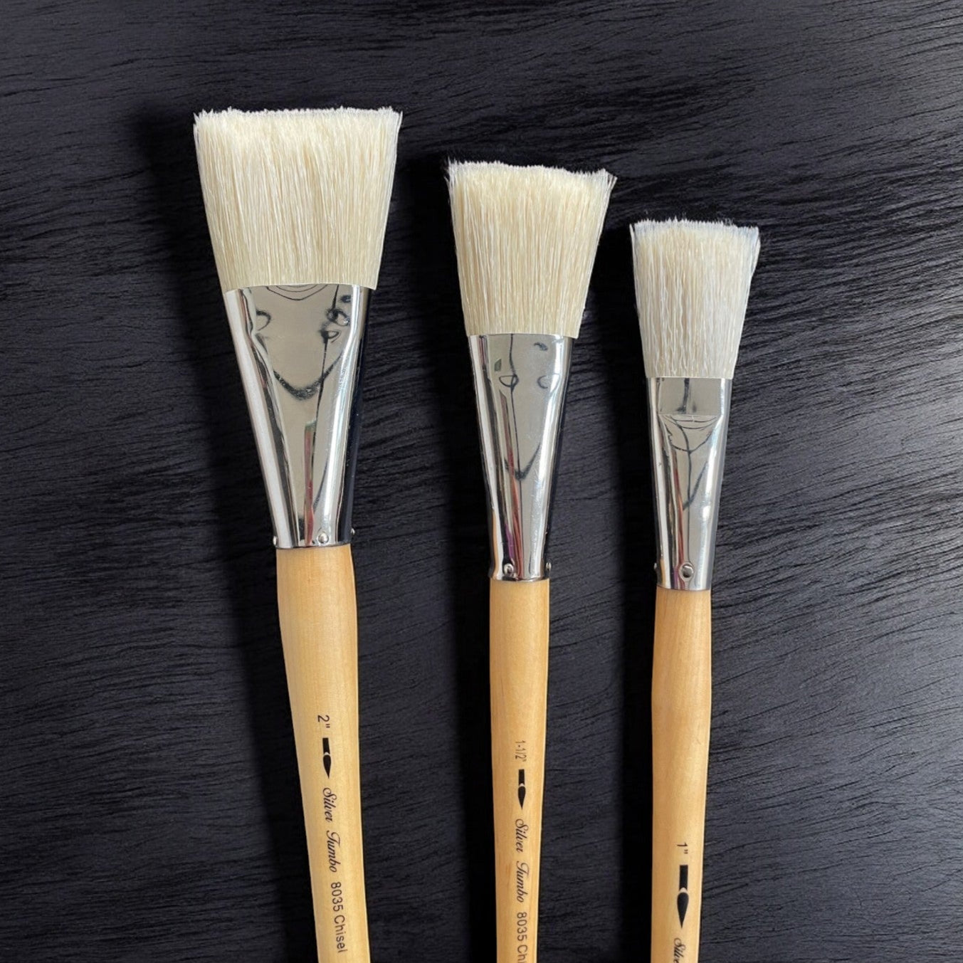 Silver Jumbo 8035 Chisel - Mural brush