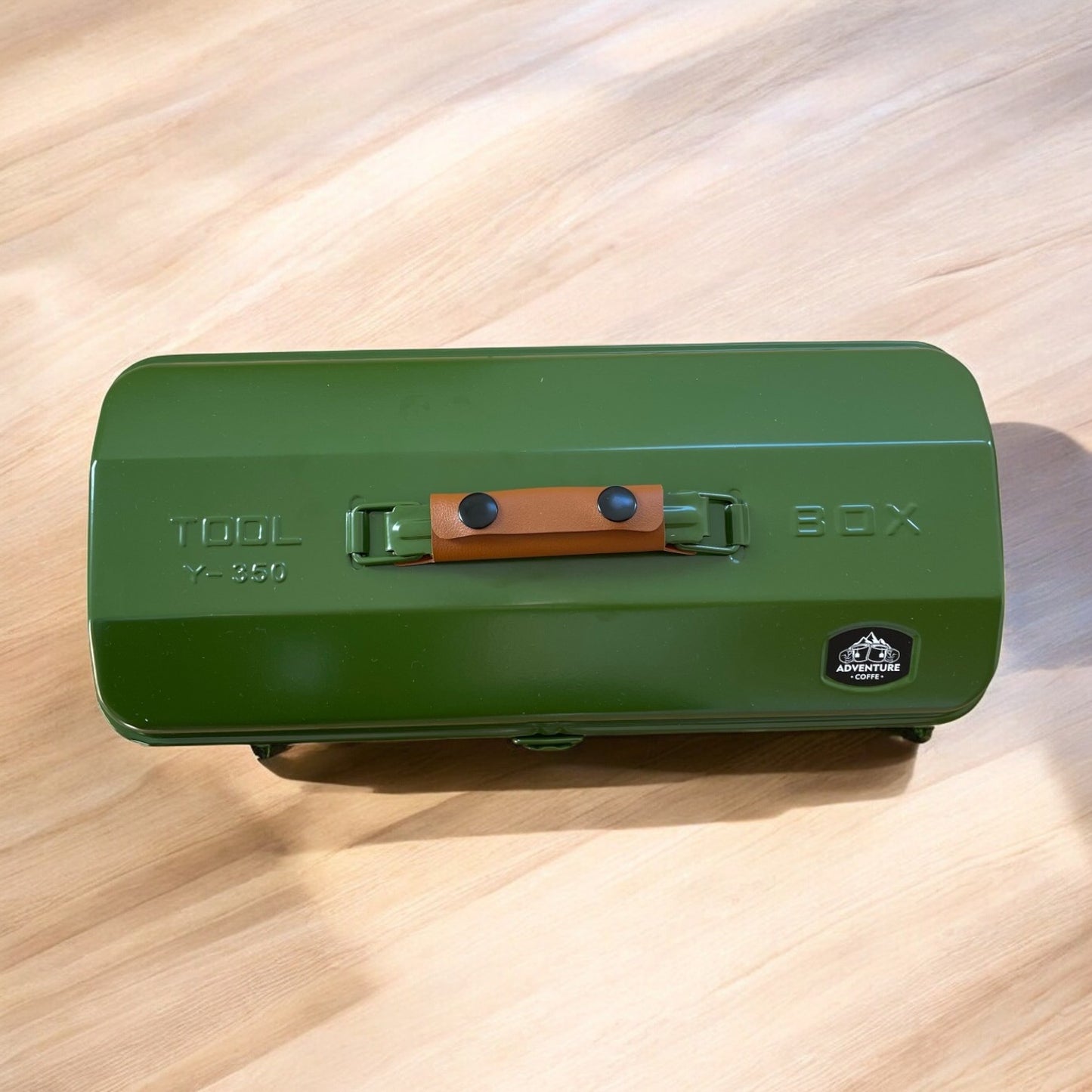 Forest Green metal tool box - Large