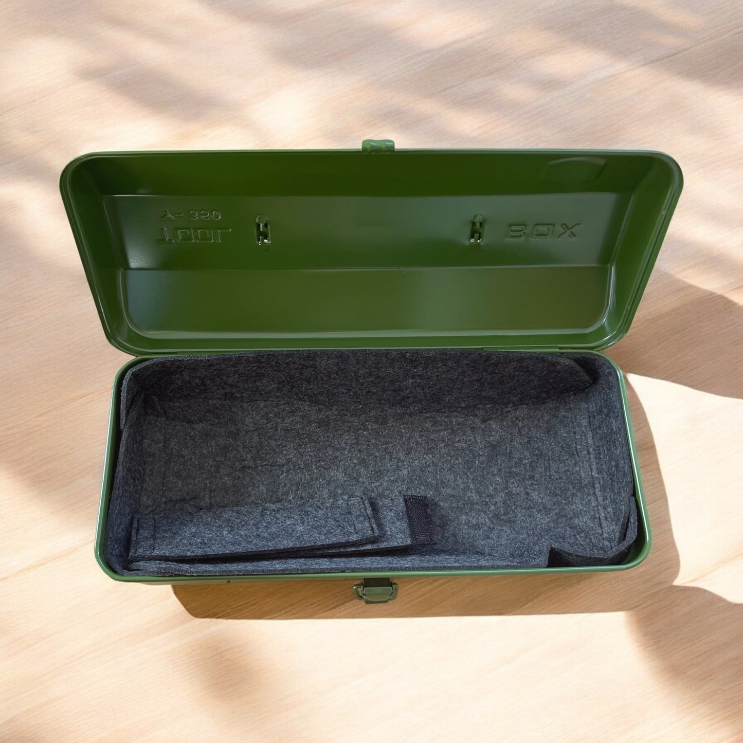 Forest Green metal tool box - Large