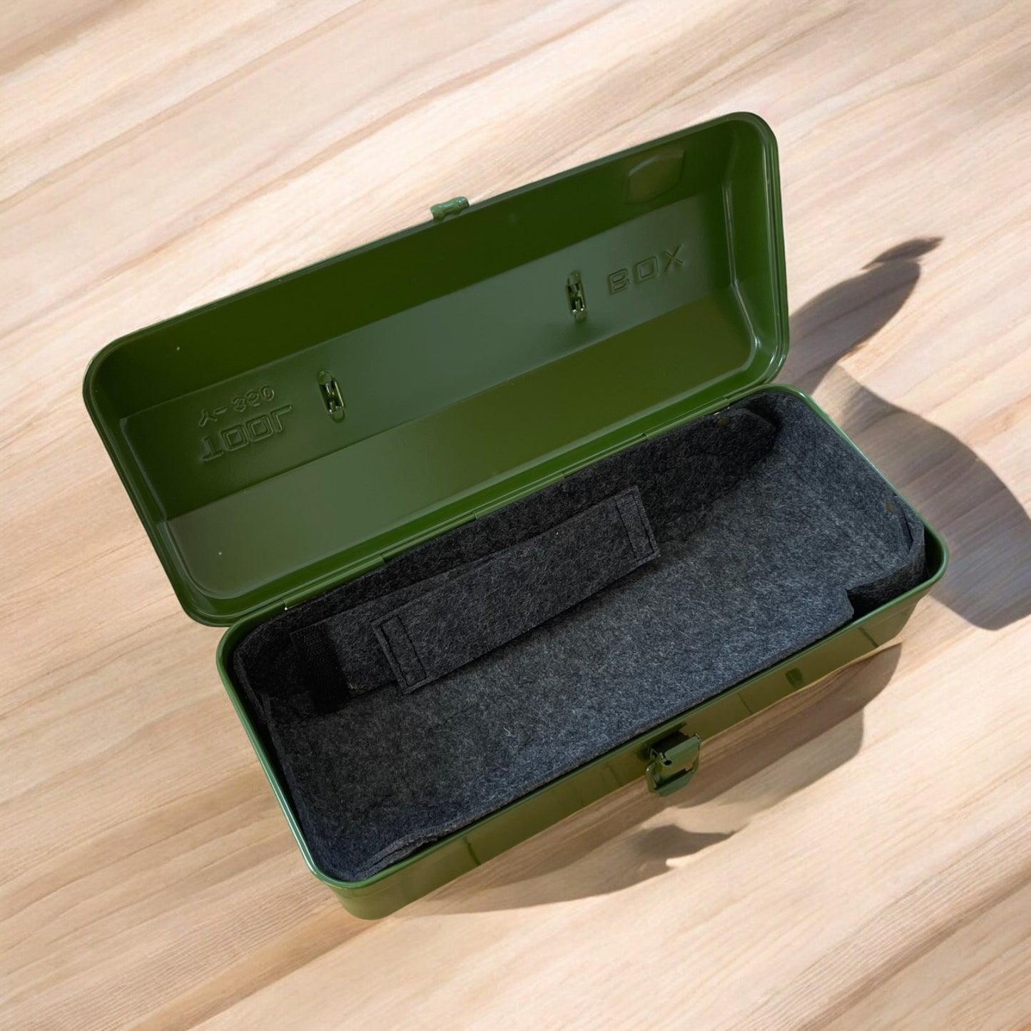 Forest Green metal tool box - Large