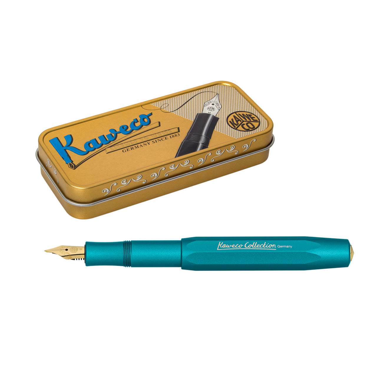 Kaweco Collection AL Sport Fountain Pen in Iguana Blue