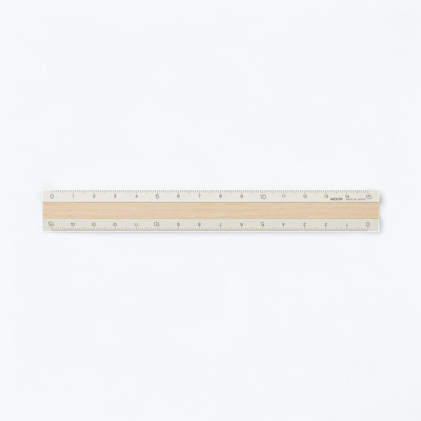 Midori® Aluminium 15cm Metal & Wood Ruler
