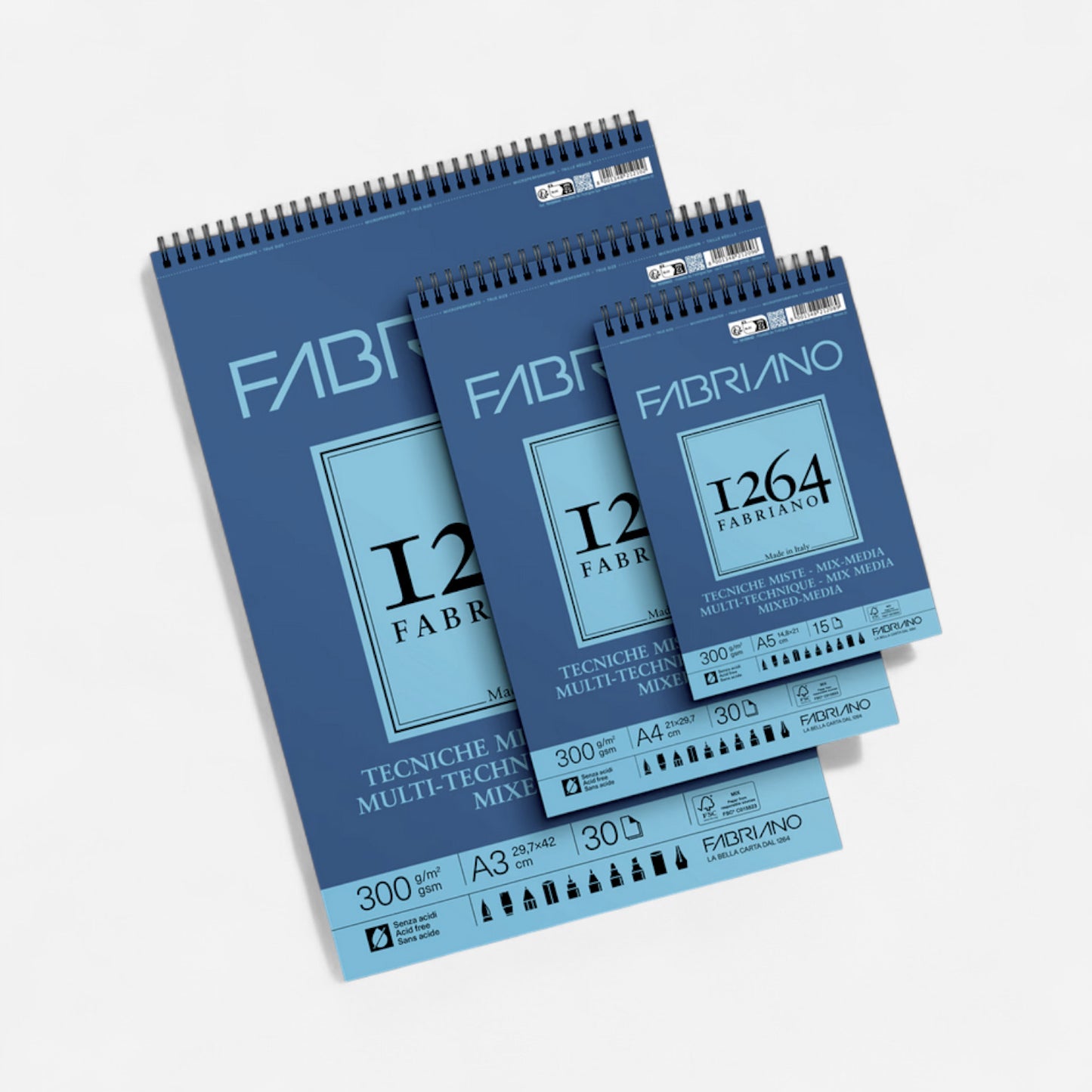 Fabriano 1264 Mixed Media Pad 300gsm