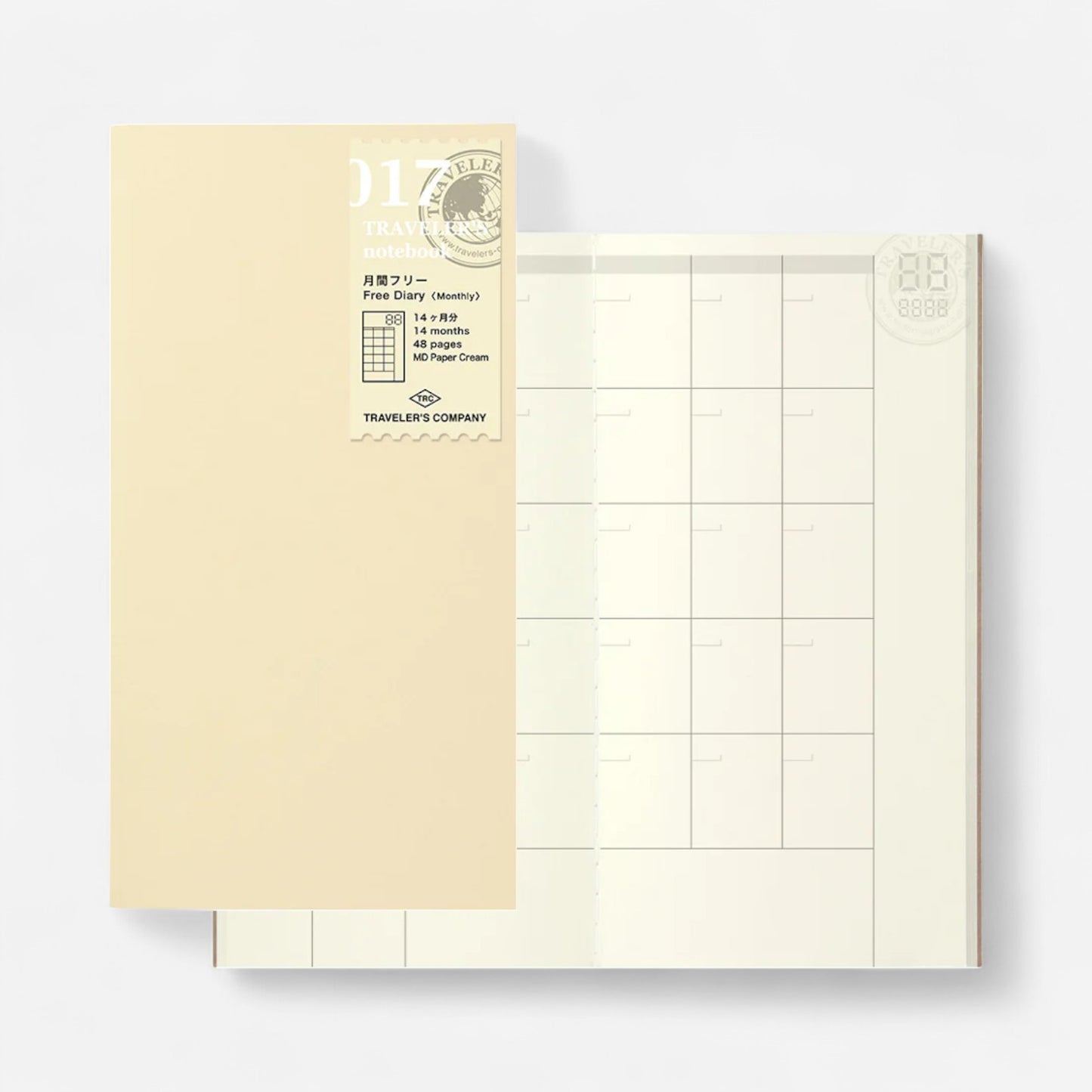Traveler's Co. Notebook Refills - Undated Monthly Diary