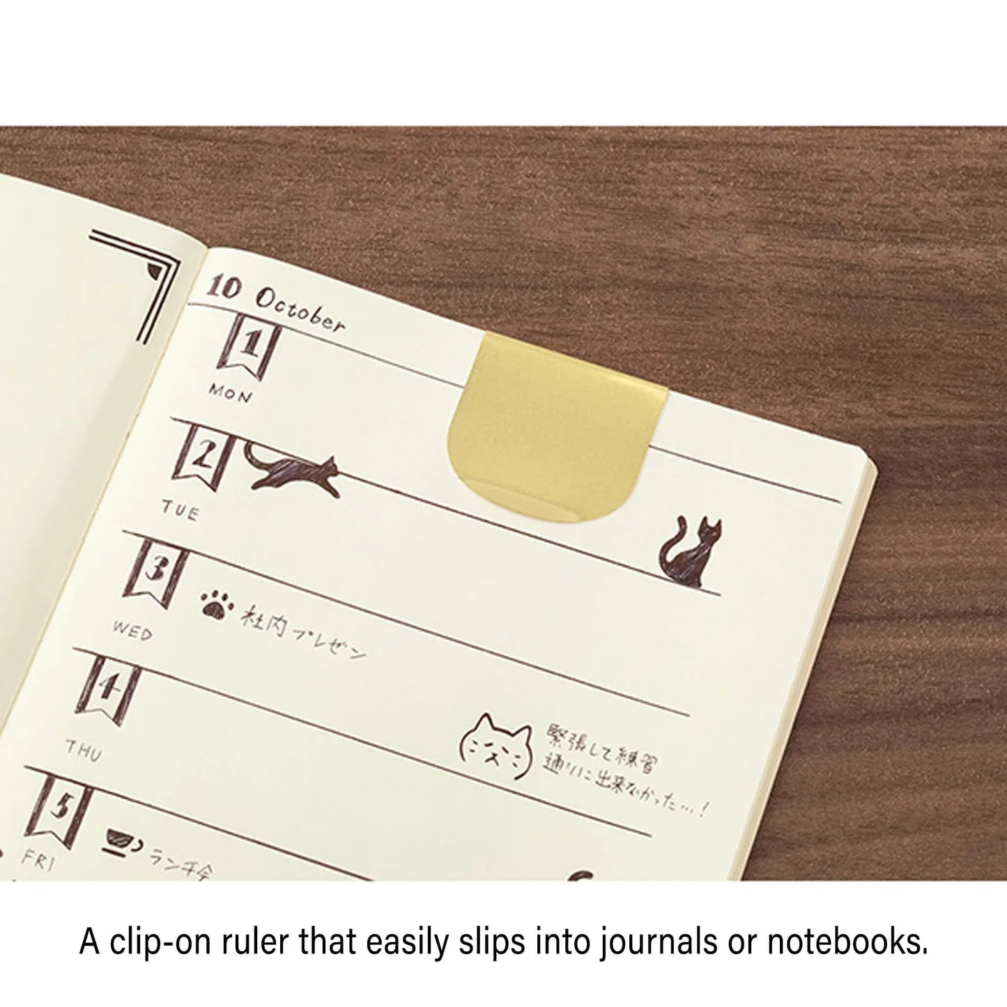 Midori® Metal Clip Ruler