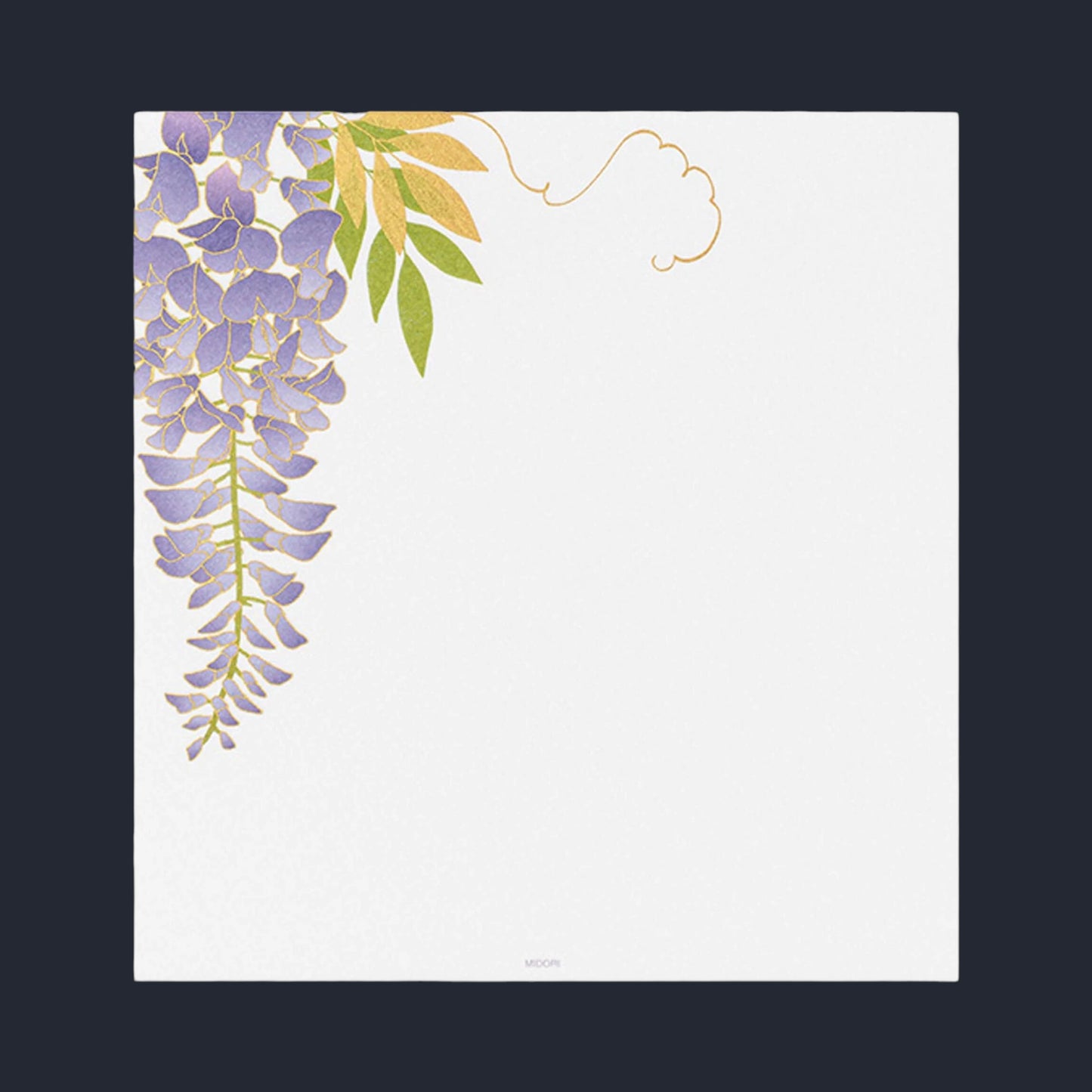Midori Kami Series Gold-Foiled Letter Writing Sets - Wisteria