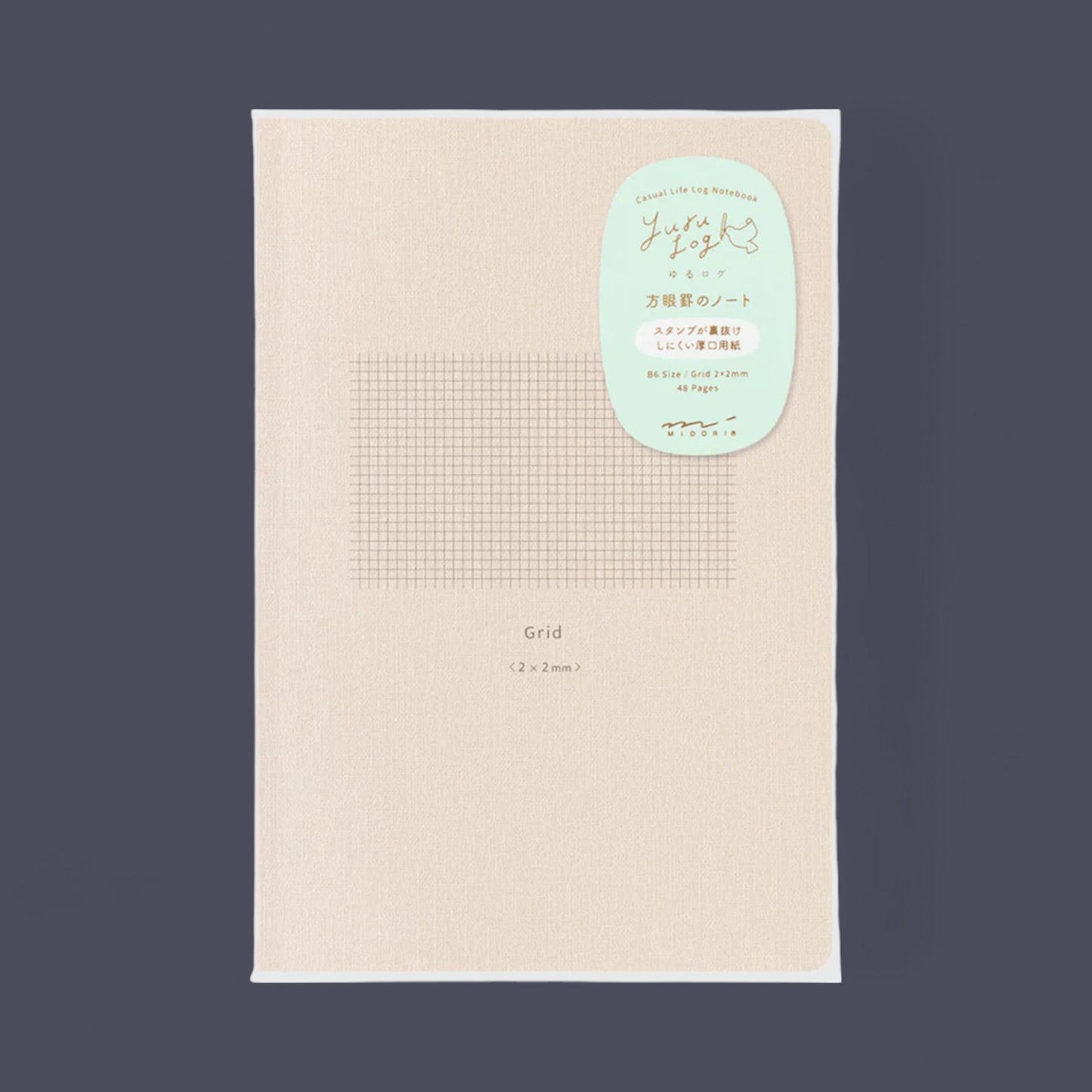 Midori® Yuru Log Notebook Grid B6
