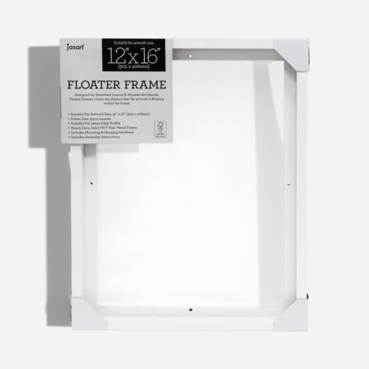 Jasart Floater Frame White Thick Edge