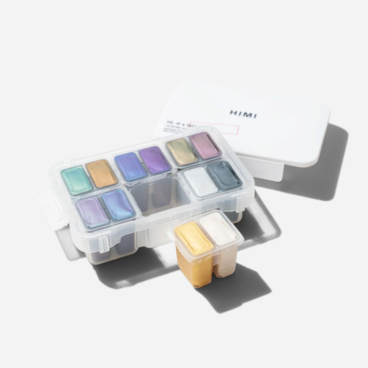 HIMI Gouache Jelly Cup Set 12 Chameleon & Metallic
