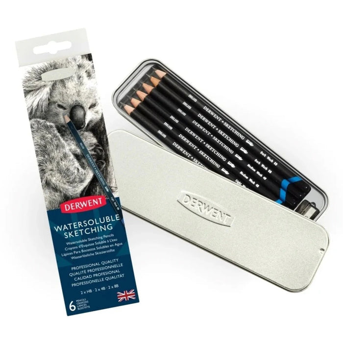 Derwent WATERSOLUBLE SKETCHING Pencil Tin Sets