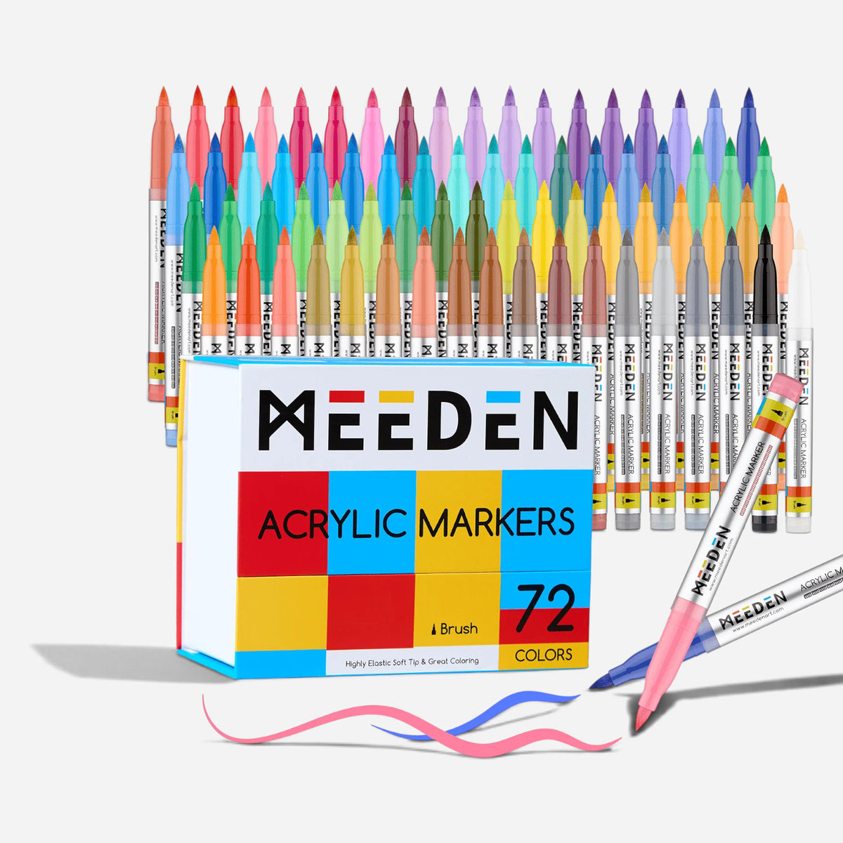 MEEDEN Acrylic Brush Marker Set