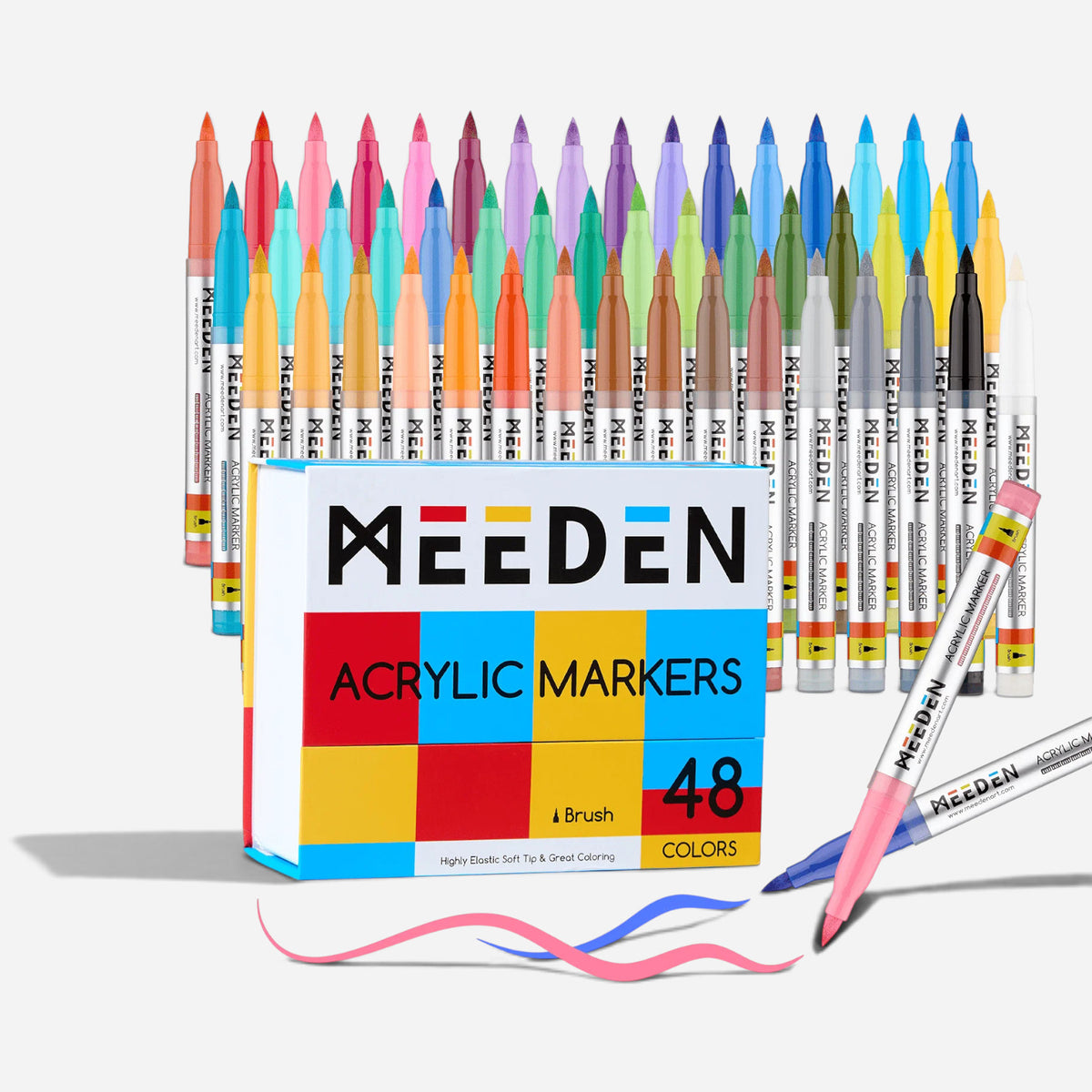 MEEDEN Acrylic Brush Marker Set