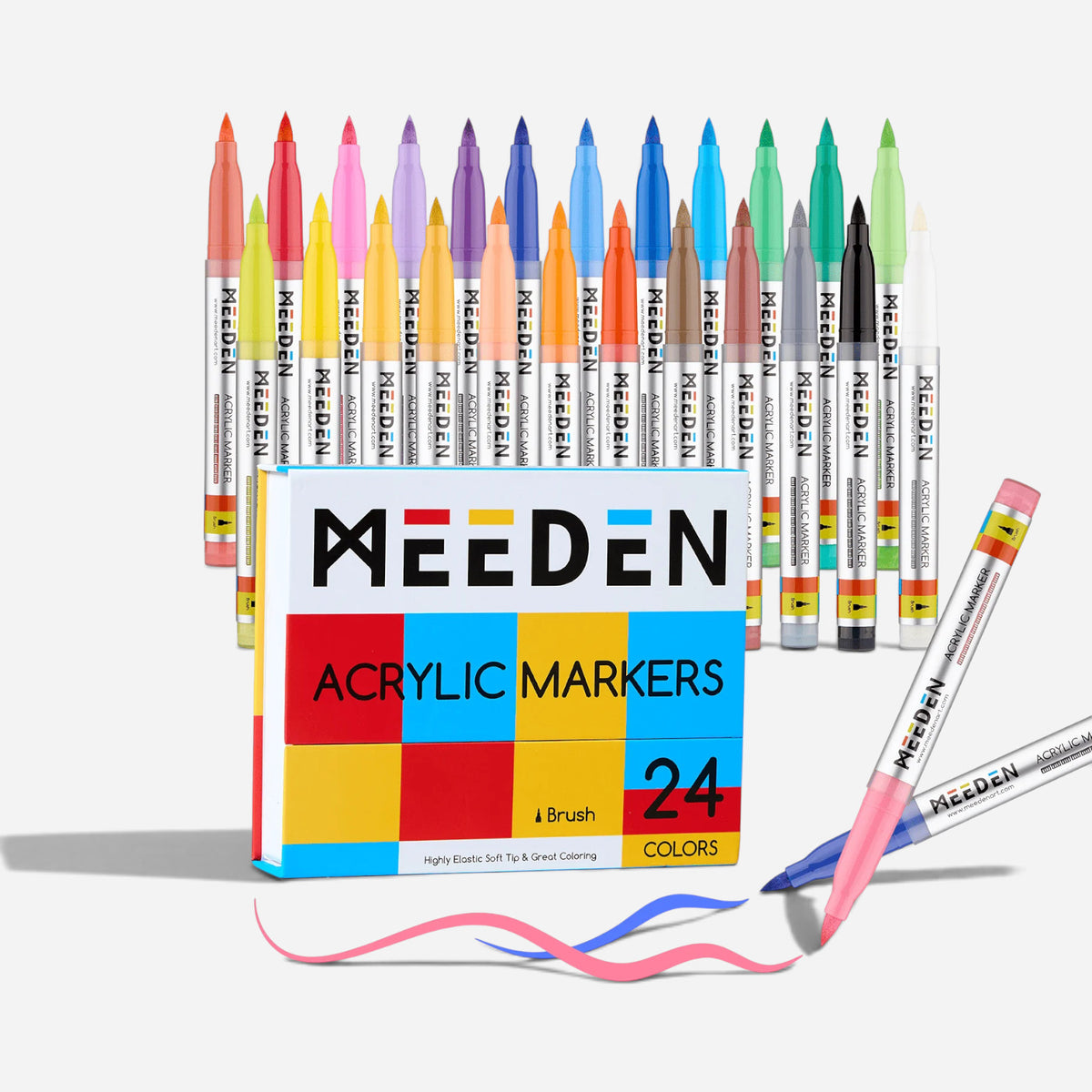 MEEDEN Acrylic Brush Marker Set
