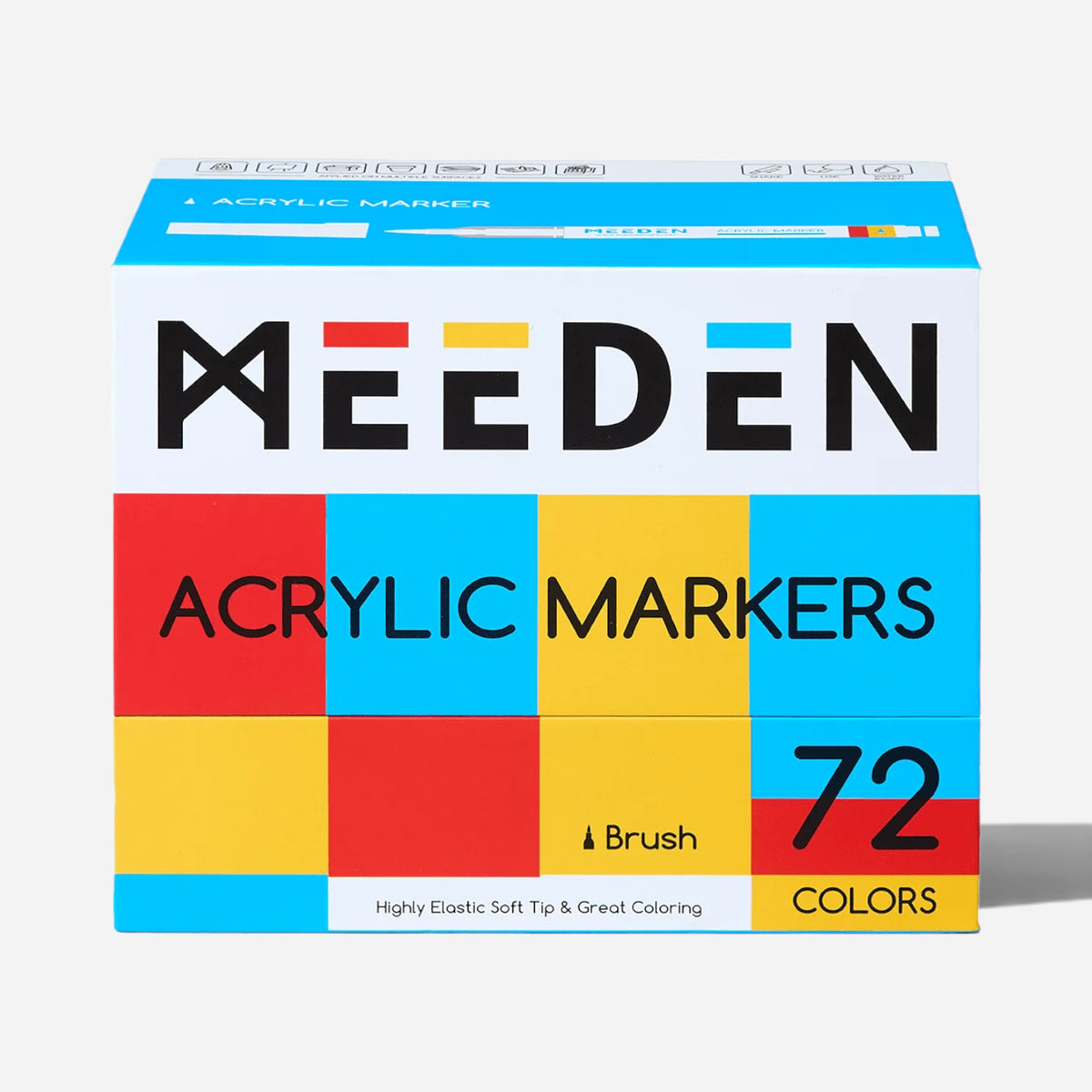 MEEDEN Acrylic Brush Marker Set