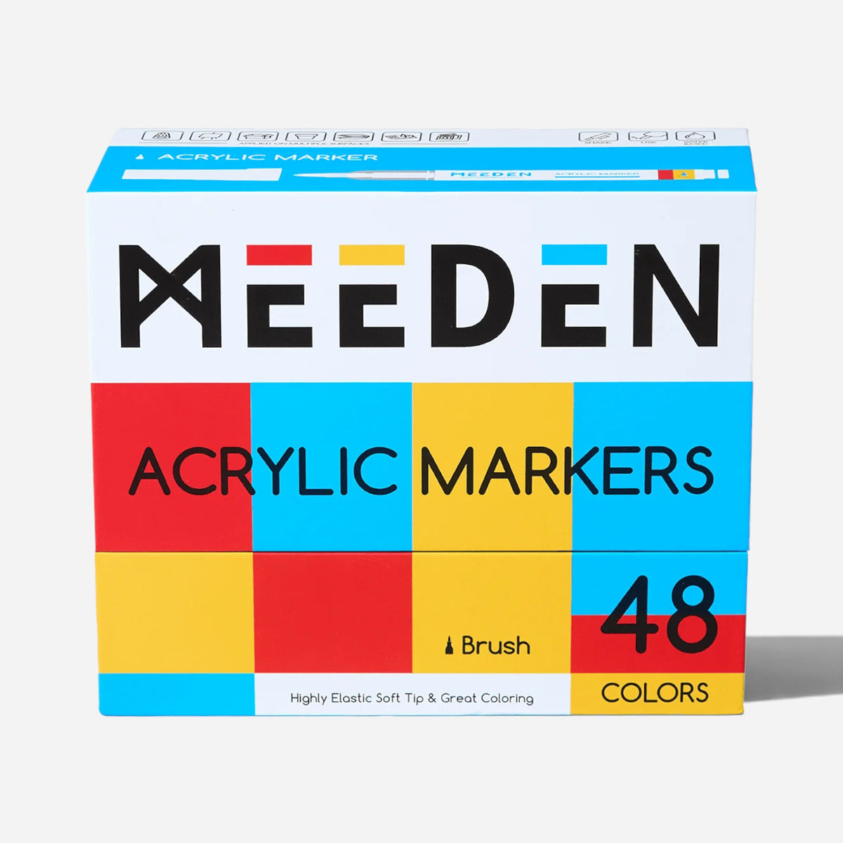 MEEDEN Acrylic Brush Marker Set