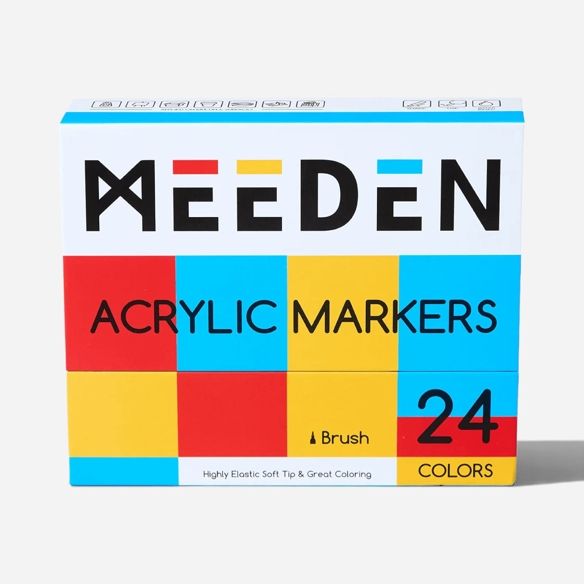 MEEDEN Acrylic Brush Marker Set