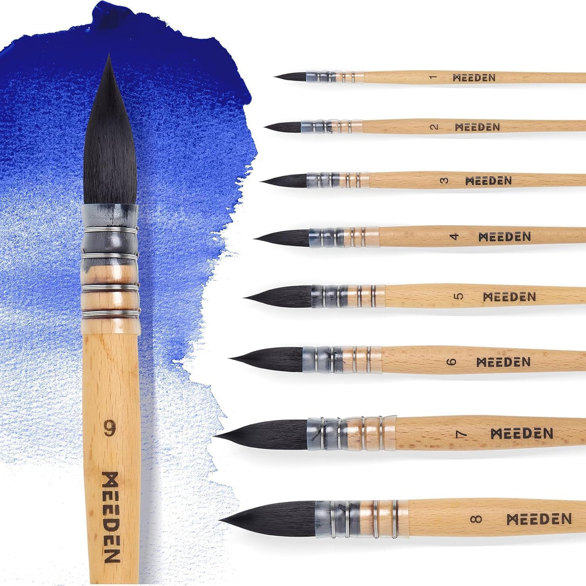 MEEDEN Professional Watercolour & Ink Paint Brush - Synthetic Squirrel