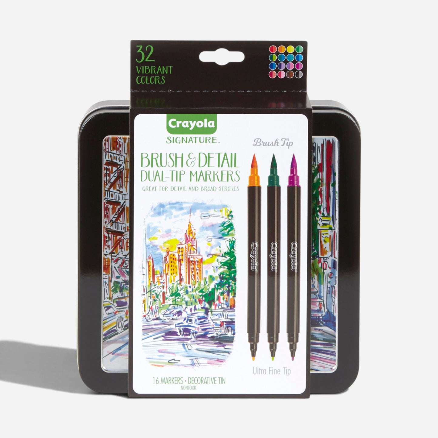 Crayola Signature Brush & Detail Dual-Tip Markers
