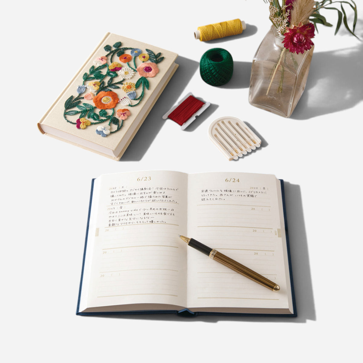 Midori® 5-Year Diary with Embroidered Cover