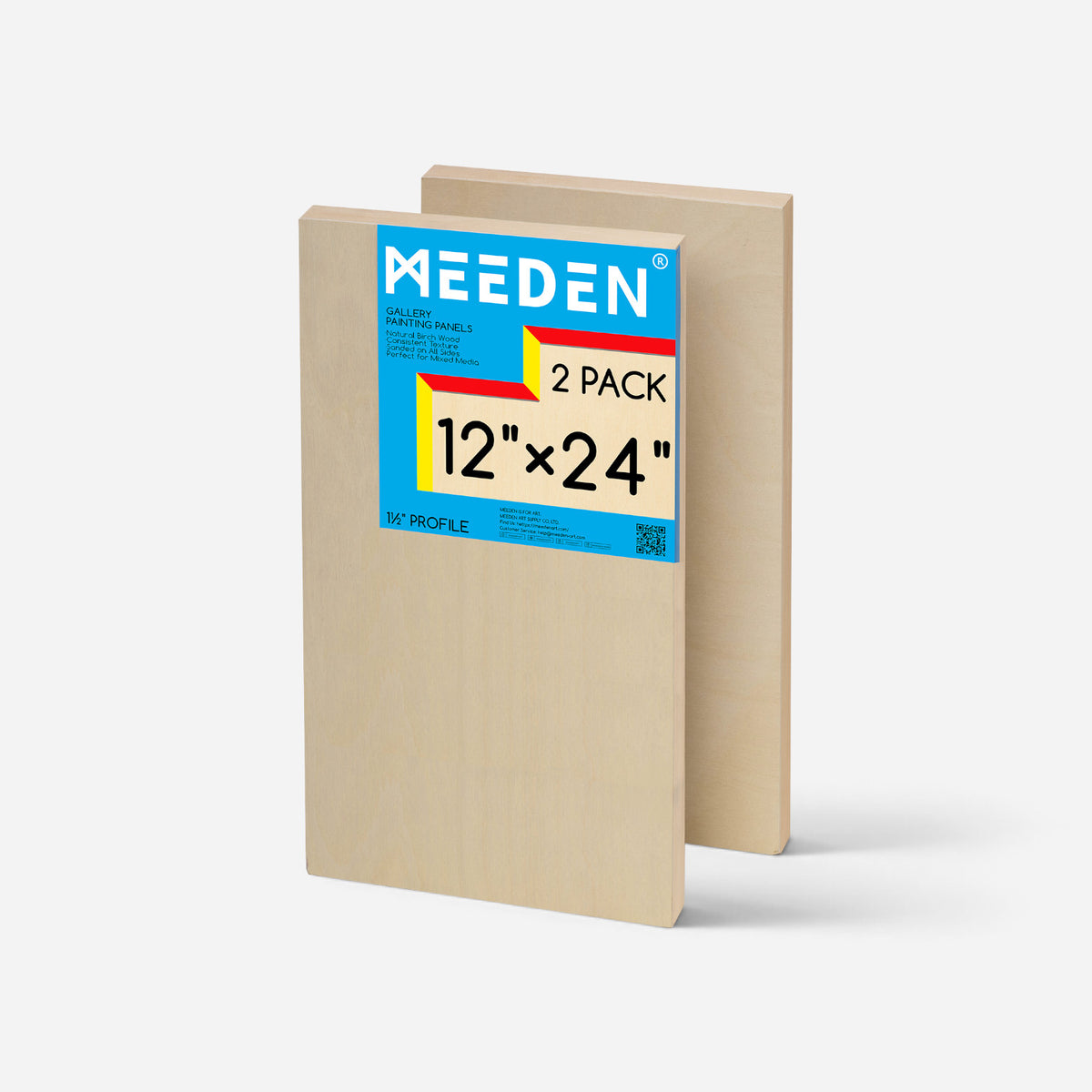 MEEDEN Thick Edge 'Gallery' Birchwood Painting Panels 2 PACK