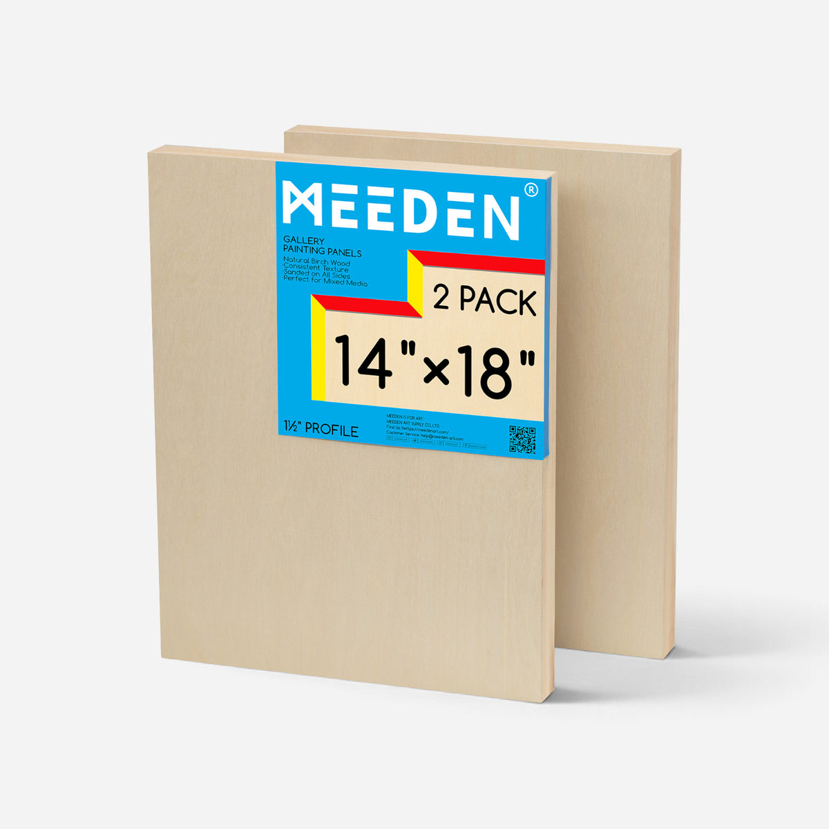 MEEDEN Thick Edge 'Gallery' Birchwood Painting Panels 2 PACK