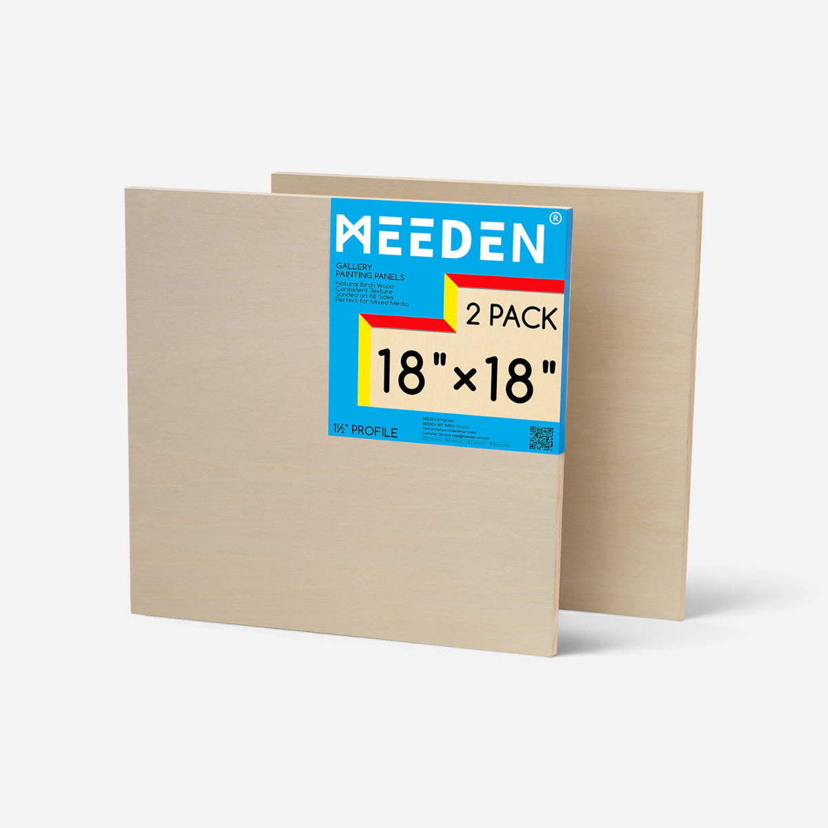 MEEDEN Thick Edge 'Gallery' Birchwood Painting Panels 2 PACK