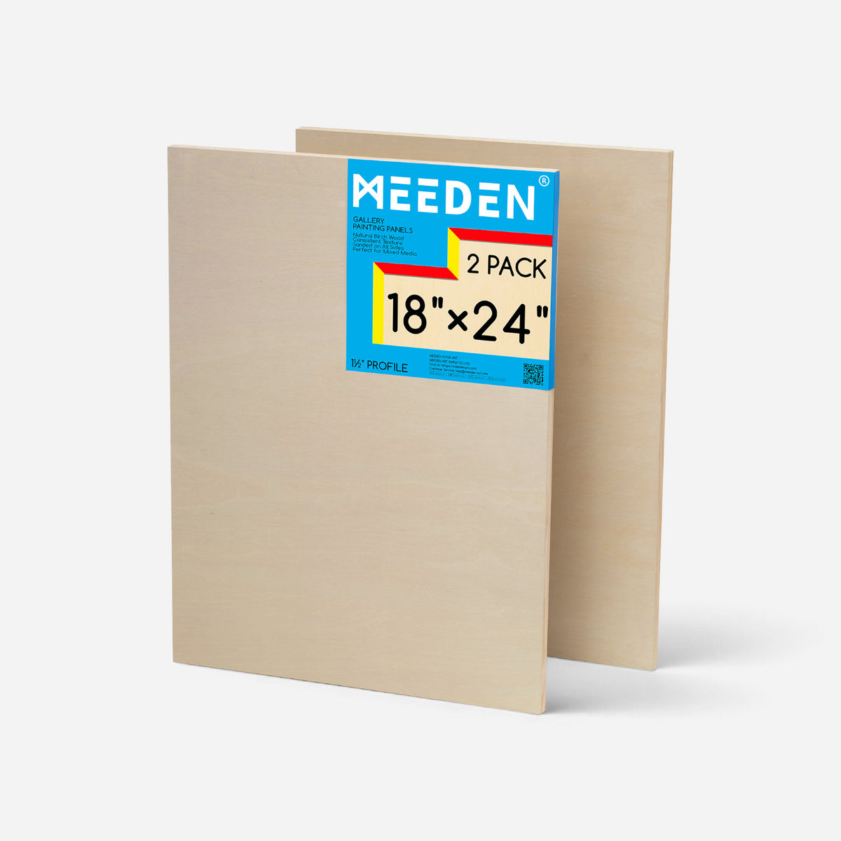 MEEDEN Thick Edge 'Gallery' Birchwood Painting Panels 2 PACK