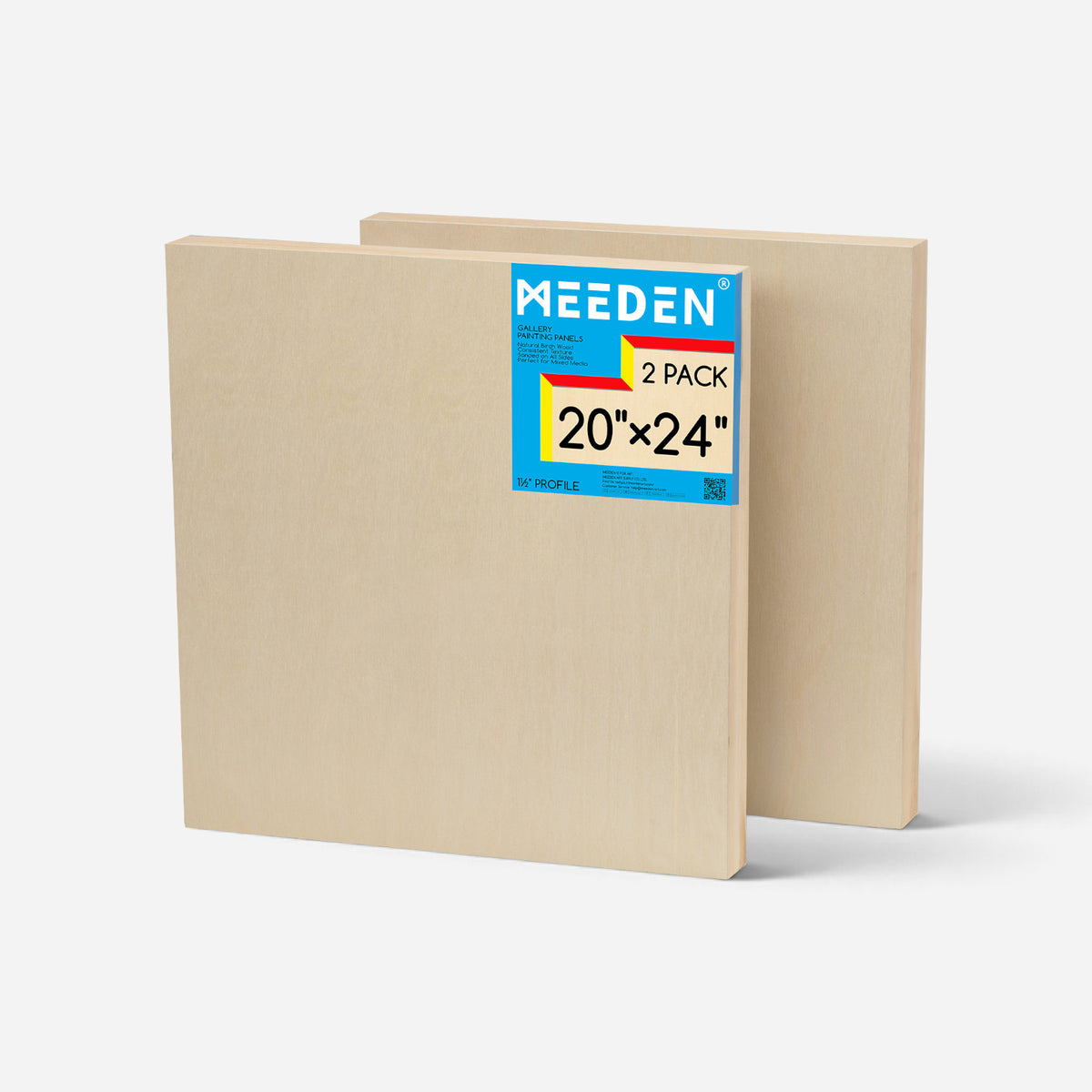 MEEDEN Thick Edge 'Gallery' Birchwood Painting Panels 2 PACK