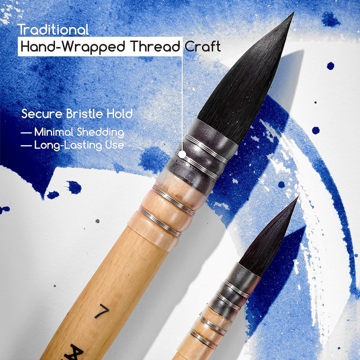 MEEDEN Professional Watercolour & Ink Paint Brush - Synthetic Squirrel
