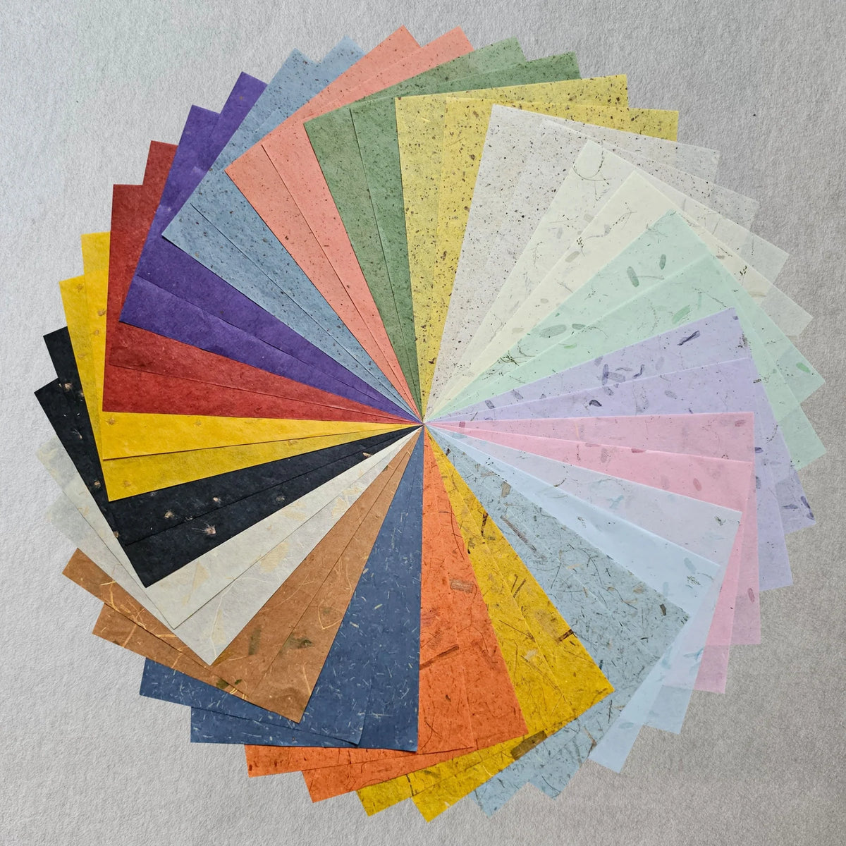 Kozo Studio Assorted A4 Mix Leaf & Flower Unryu Mulberry Paper Set 40 Sheets