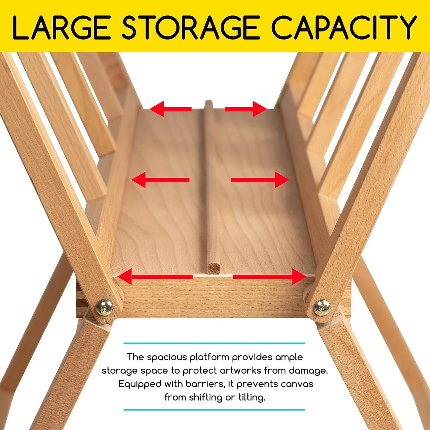 MEEDEN Large Foldable Wooden Art Rack