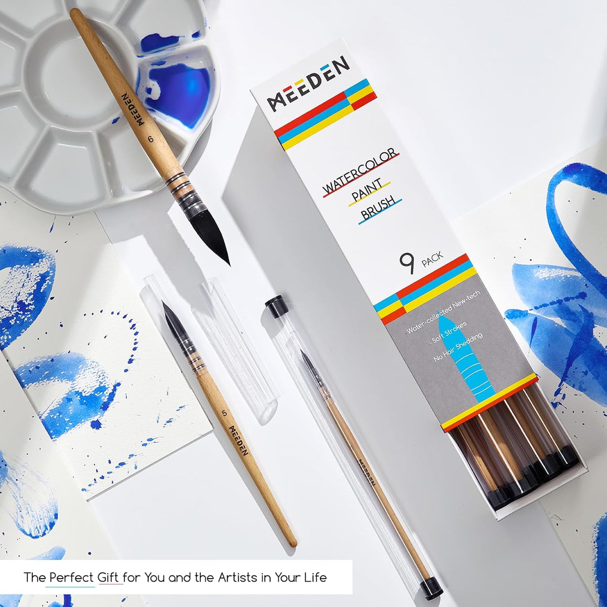 MEEDEN Professional Watercolour & Ink Paint Brush - Synthetic Squirrel