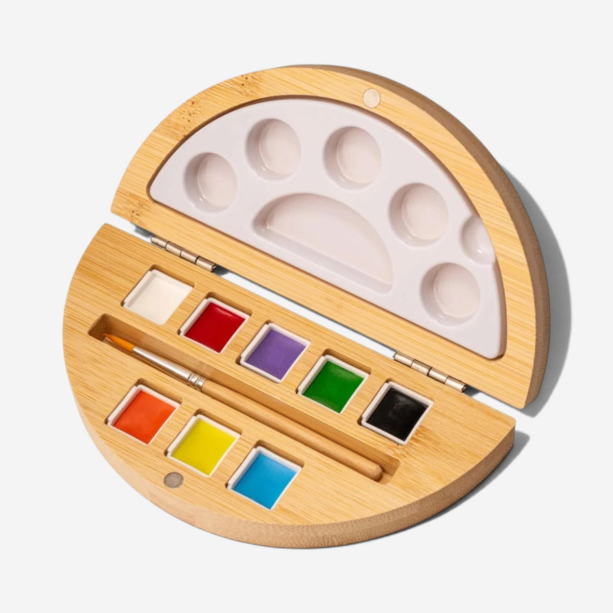 Byron Bamboo Case Watercolour Pan Set 10