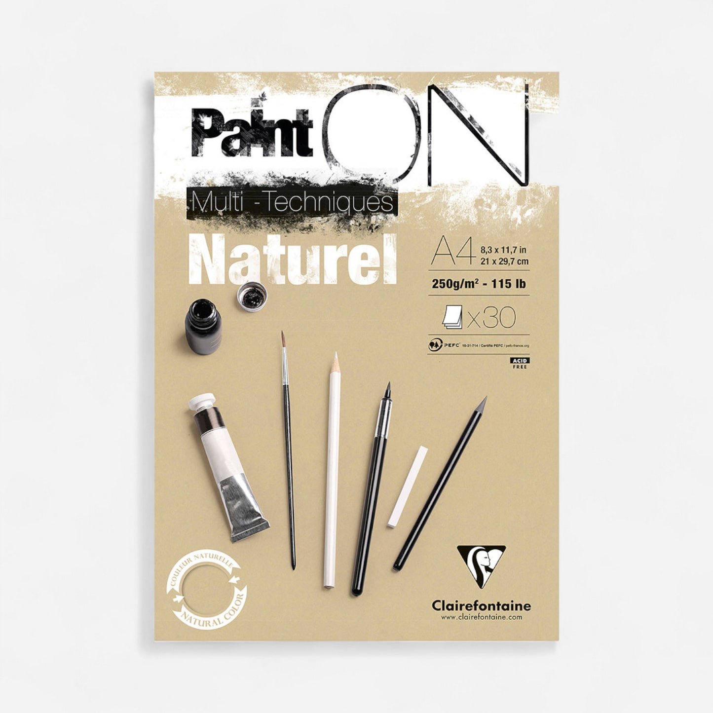 Clairefontaine PaintON Mixed Media Multi-Techniques Paper Pad 250gsm