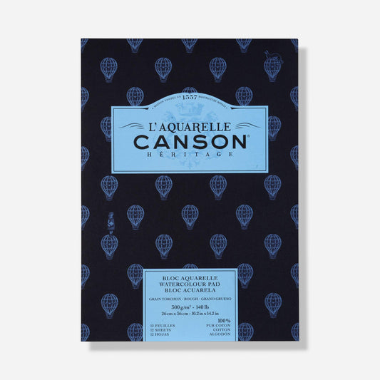 Canson Heritage 100% Cotton Watercolour A4 Pad 300gsm